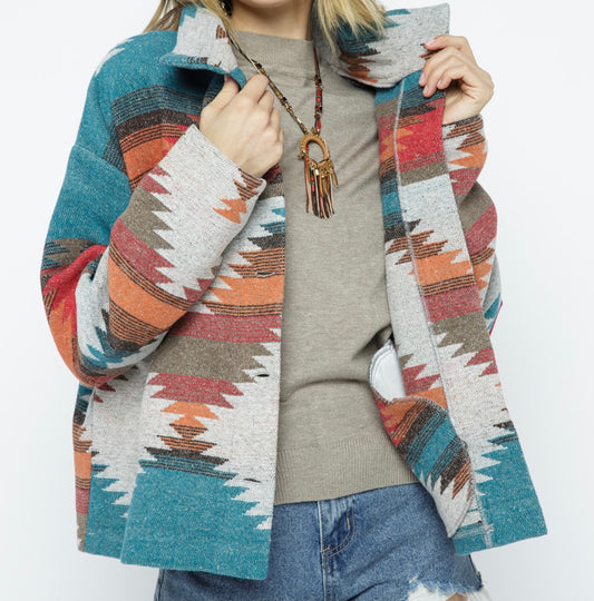 Women’s Crop Blanket Jacket Outerwear 30012J