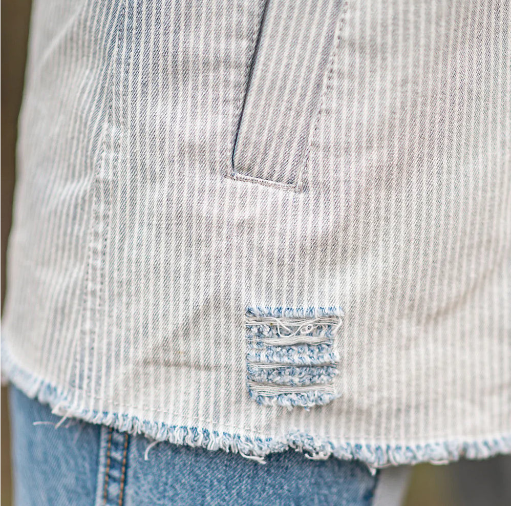 Women’s Shari Dale Pin Stripe Coat Outerwear