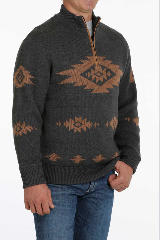 Outerwear Men’s Cinch Aztec Grey/Tan Sweater MWK1560001