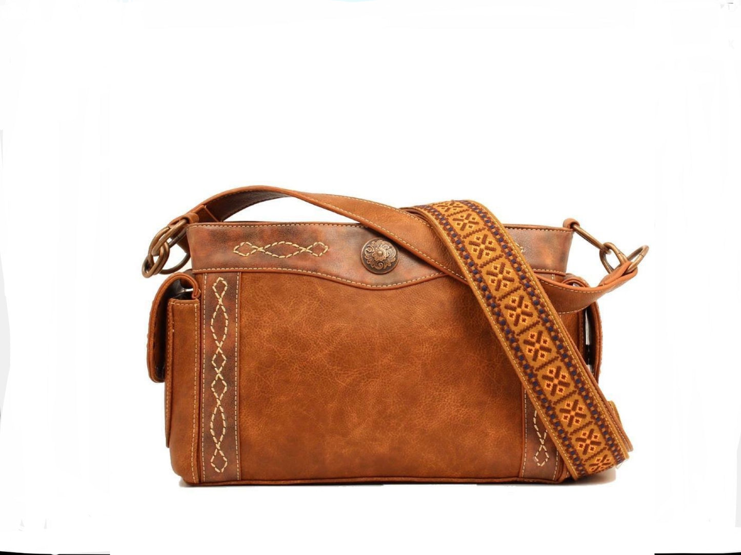 Ivy Satchel with Aztec Strap Purse