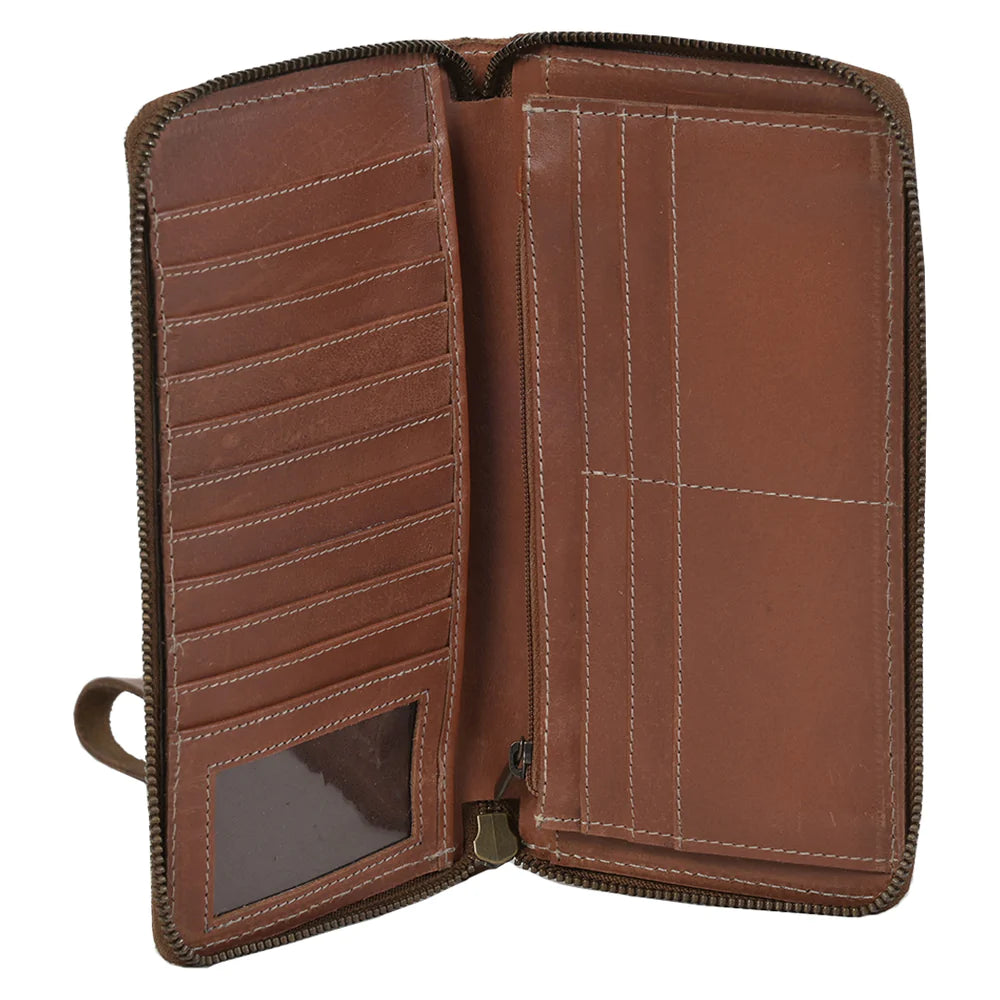 Purses Wallets STS Ranchwear Cowhide Saddle Tramp Bentley Wallet STS61378