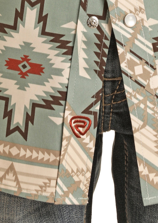 Shirt Boy’s Aztec Woven Snap Shirt RRBSOSR0Q4