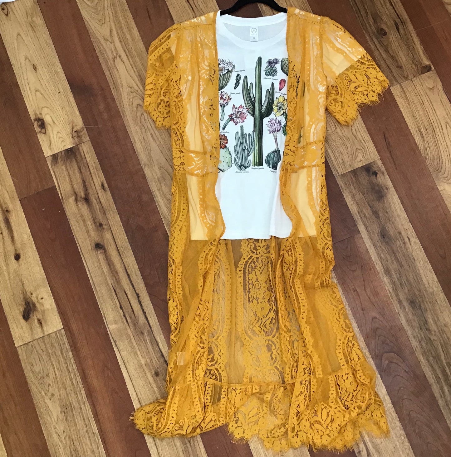 Cactus flowers tee shirt by Tasha Polizzi