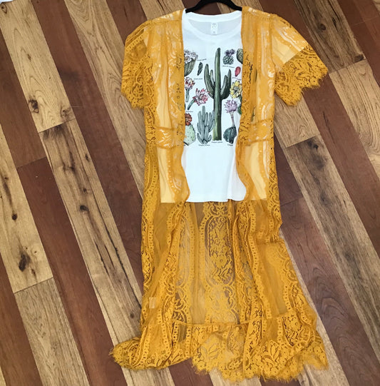 Cactus flowers tee shirt by Tasha Polizzi