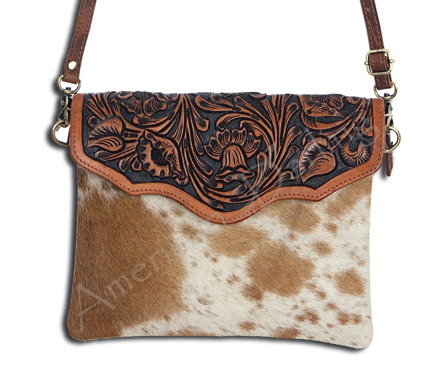 Purses American Darling Hide on Cross Body ADBG405TAW ADBG405BRW
