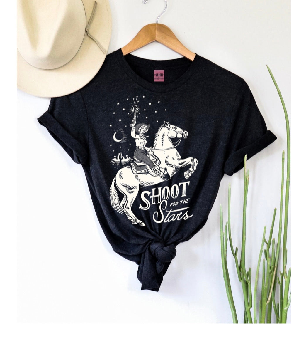 Womens T- Shirt Shoot For the Stars