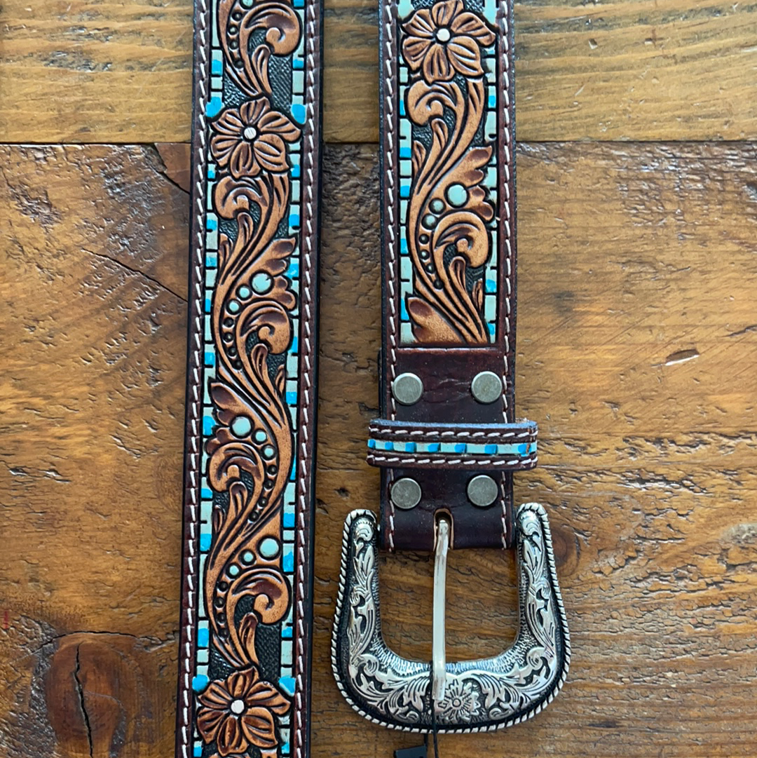 Belts Women’s American Darling Floral Embossing ADBLF-108