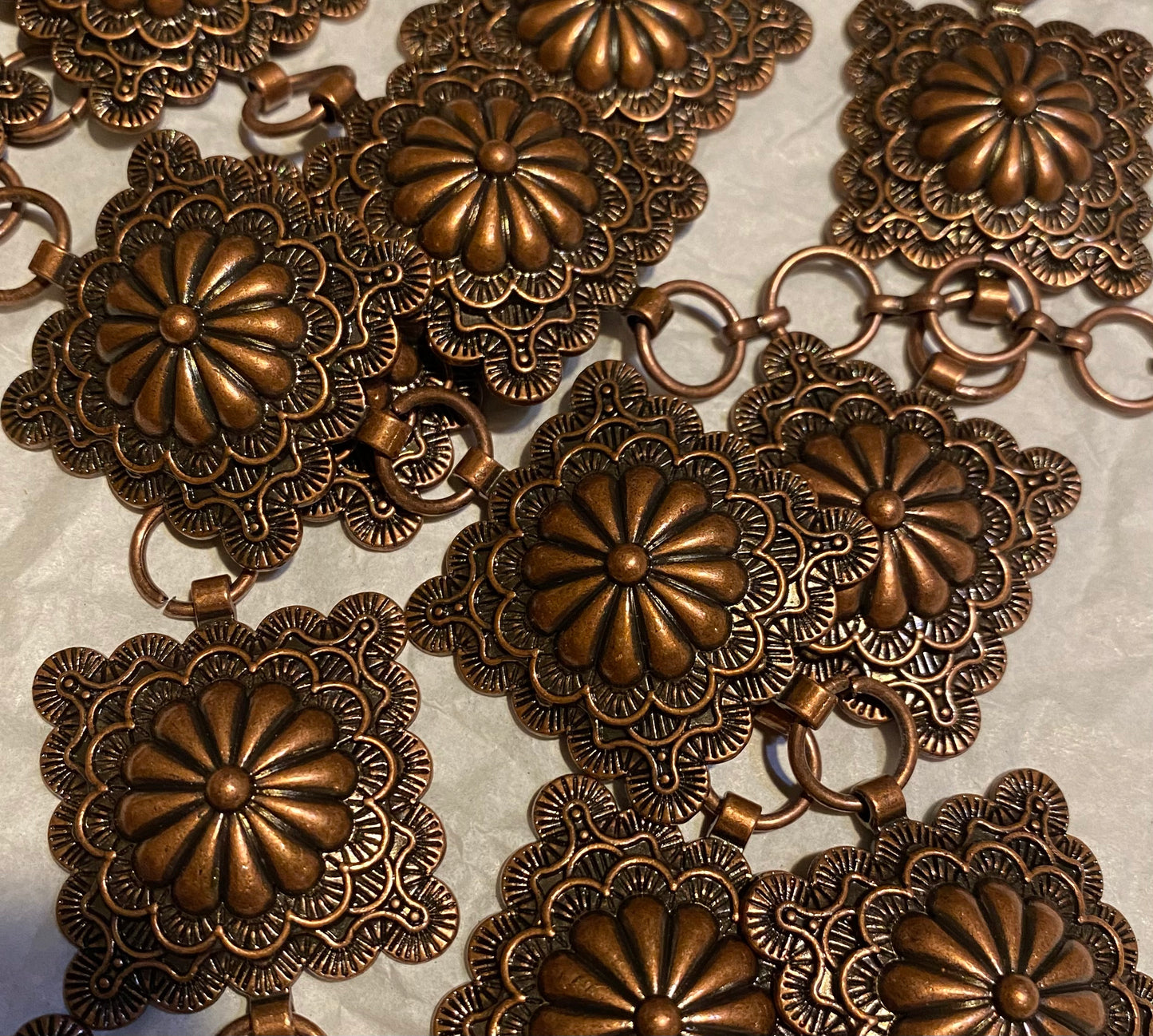 Concho Belt Copper tone Square BLT220630-02