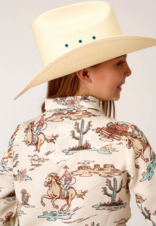 Shirts Girls Roper Long Sleeve Western 03-080-0590-2039