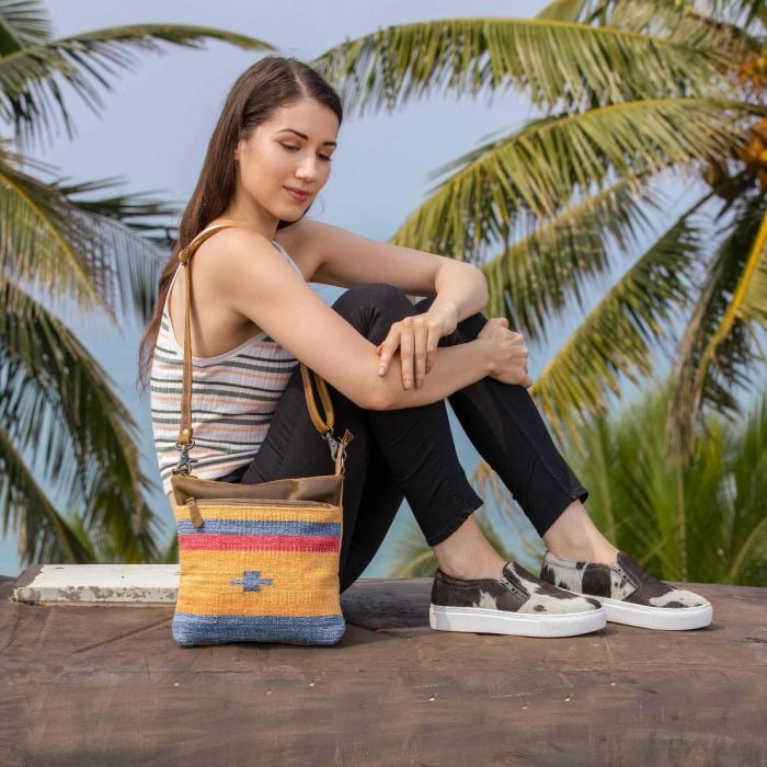 Purse Yellow/Blue Saddle Blanket Myra Bag S-3070