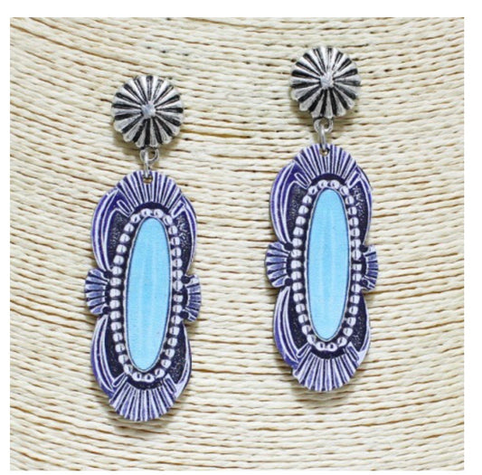 Wooden Earrings Tipi SE1345 —SBWD SWE33524