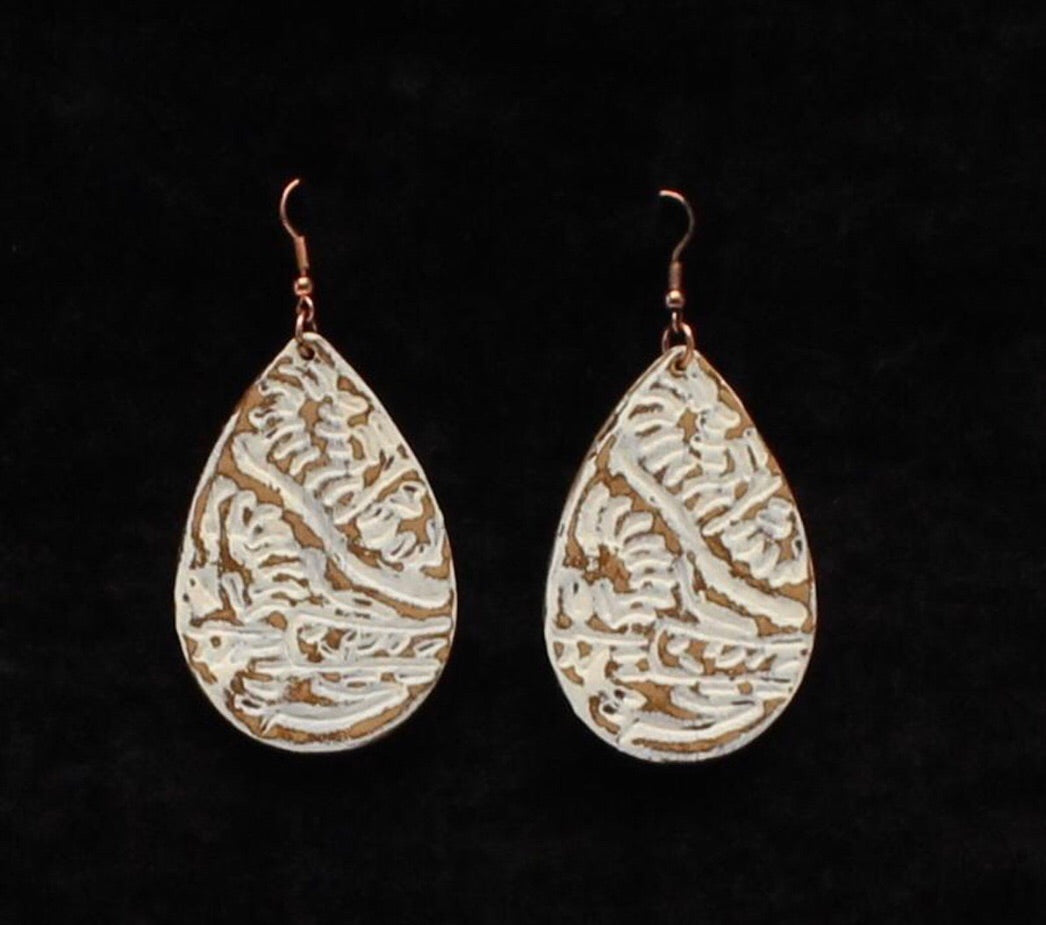 Jewelry Teardrop Leather earrings 30372