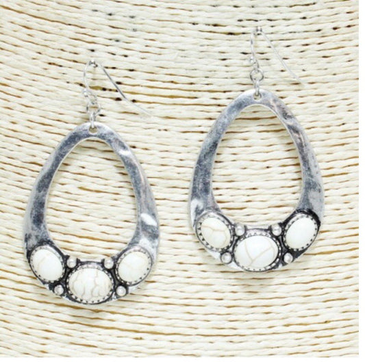 Red and white Stone earrings M0E24523 M0E30573 M0E30574