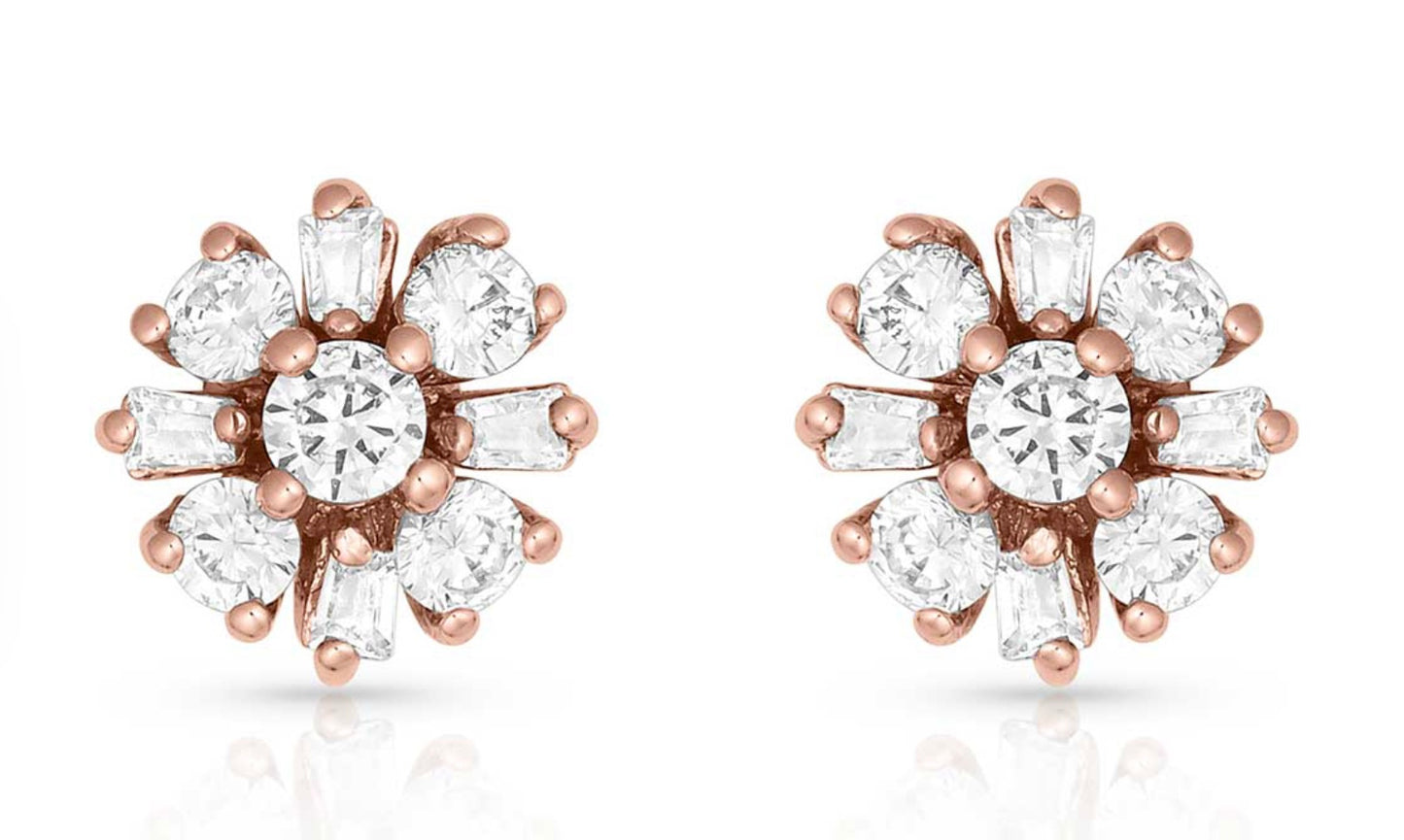 Jewelry Cluster Flower Earrings ER3874RG