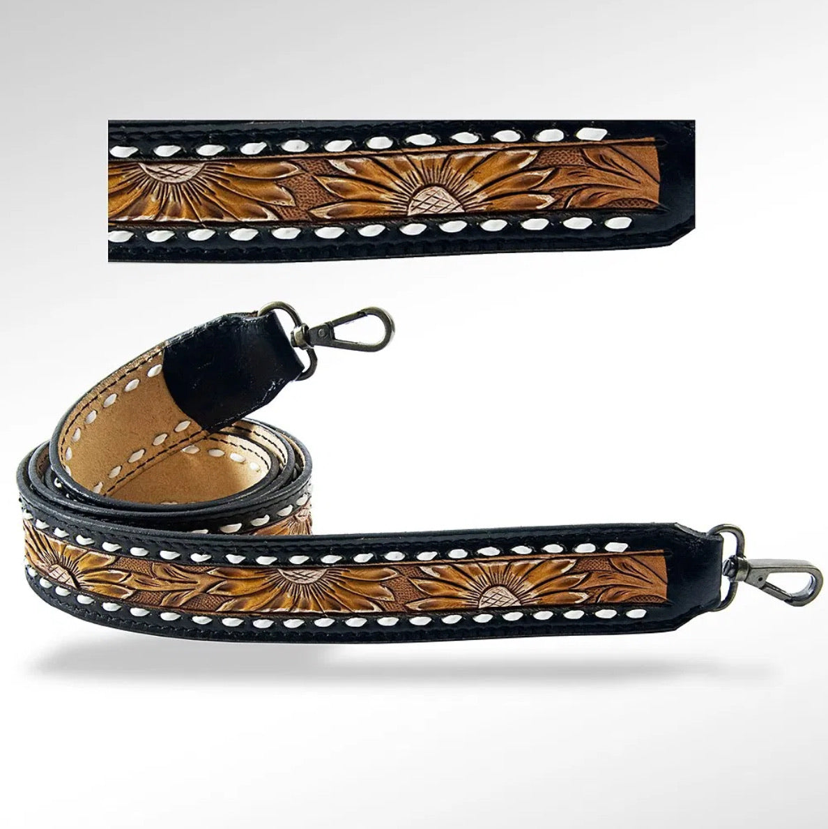 Tooled Leather Purse Straps