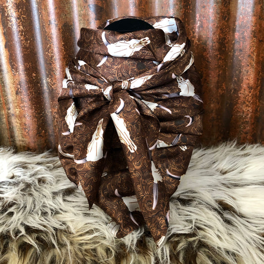 Wild Rag 1313-D Brown Skulls