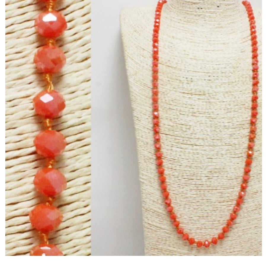 Necklaces sparkle beads in different colors RZN36005