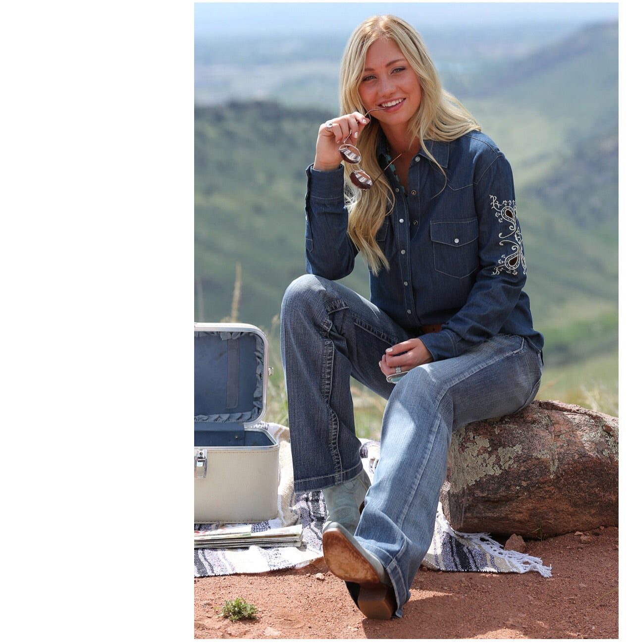 Shirts Women’s Denim with embroidery