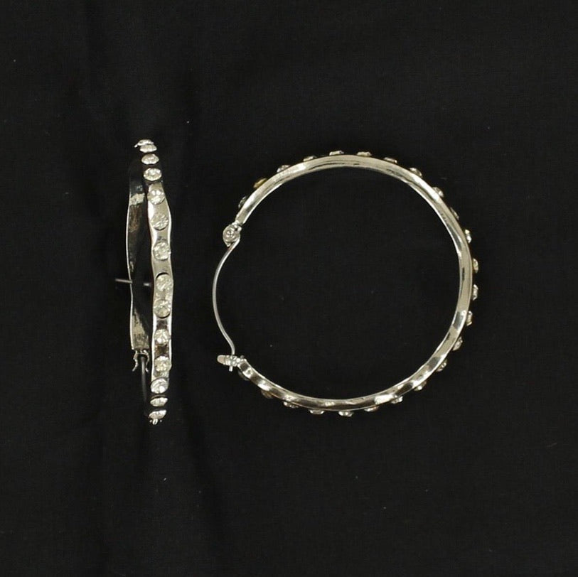 Jewelry earrings RHINESTONE HOOP EARRINGS 30326