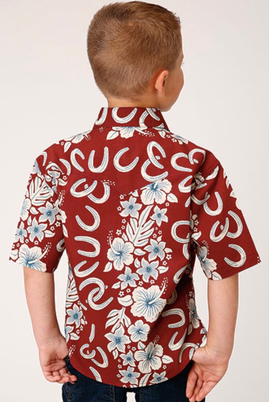Shirt Boy’s Roper Short Sleeve Hawaiian Print 03-031-0064-0300