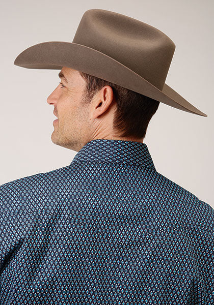 Shirts Mens Roper Geo Print Blue