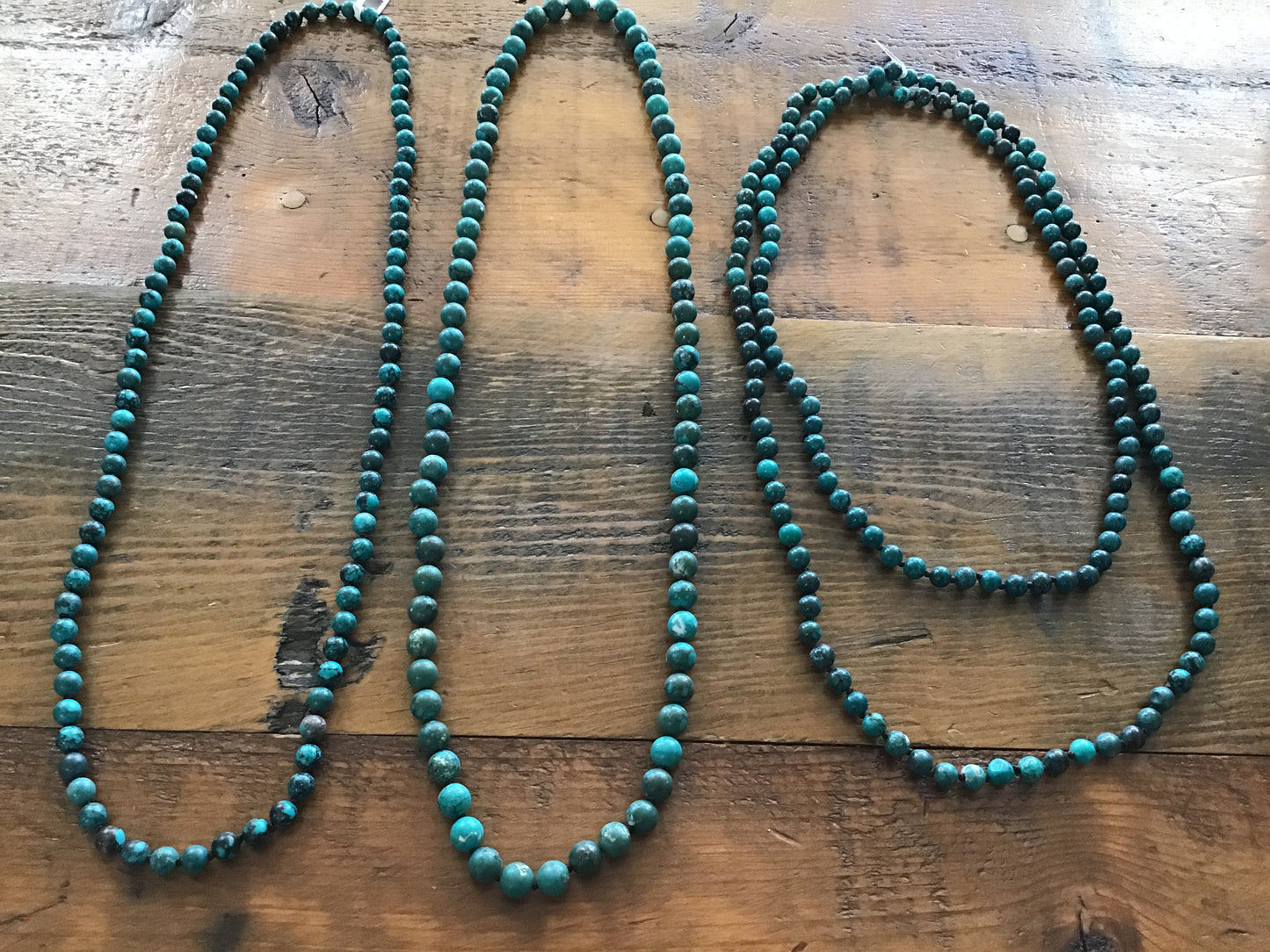 Turquoise stone necklace various lengths 33"- 34"-60"