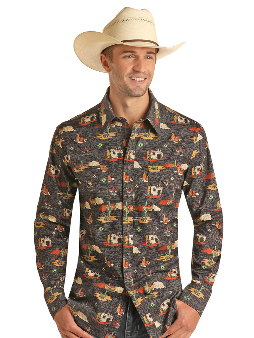 Shirts Men’s Snap Long Sleeve RRMSOSRZ7Q