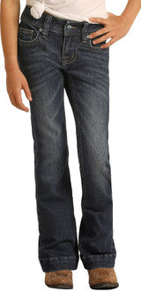 Jeans Kid’s Girls Rock & Roll Denim Dark Vintage trouser G5F1702 , FJRK-EE