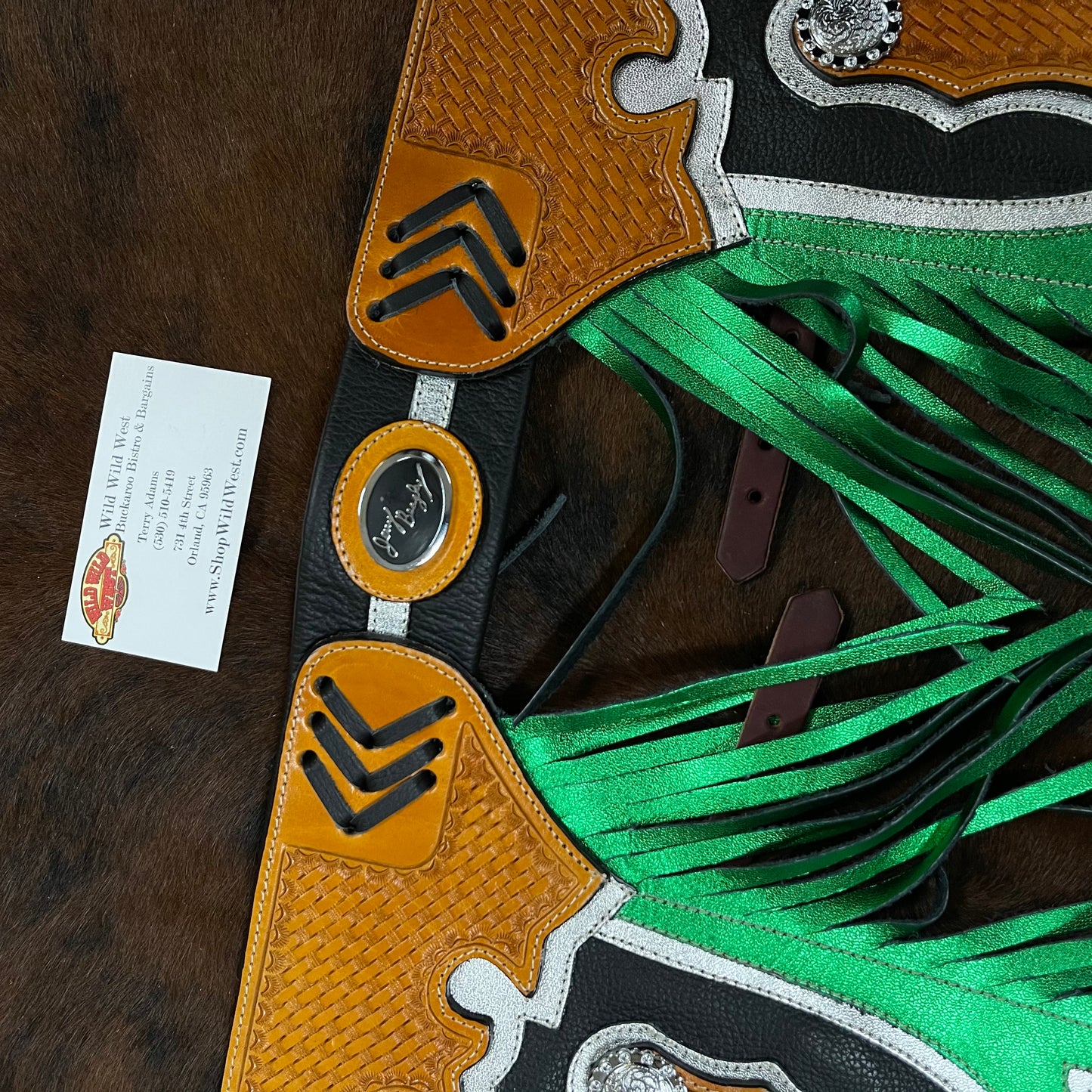 Chaps Green, Black & Tan PeeWee Chaps