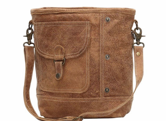 Purse Myra Bag FLAP POCKET LEATHER SHOULDER BAG S-0969