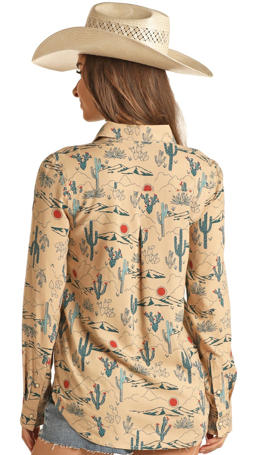 Shirt Women’s Rock&Roll Snap Shirt RRWSOSR0V2