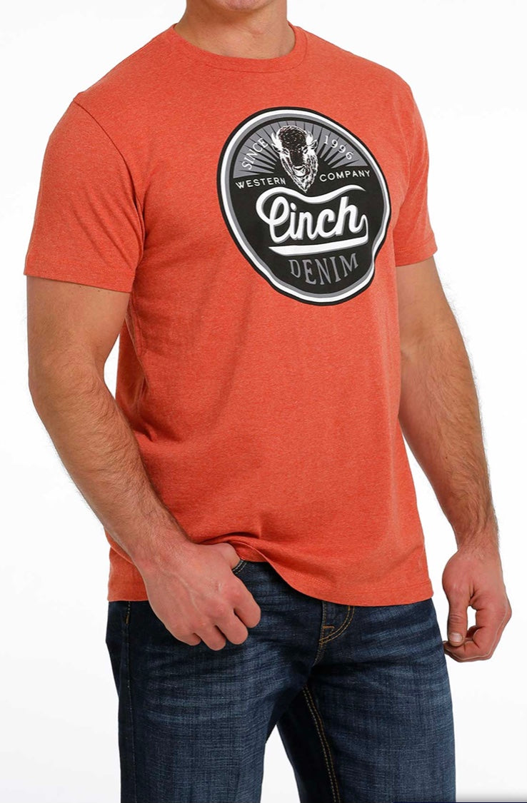 Shirt Men’s Cinch Heather Orange Shirt MTT1690544