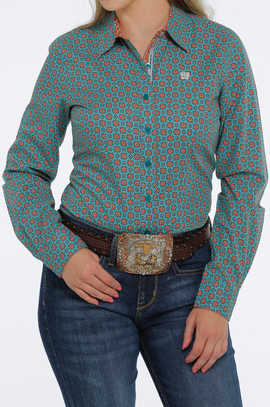 Shirts Women’s Cinch Long Sleeve Button Up MSW9165024