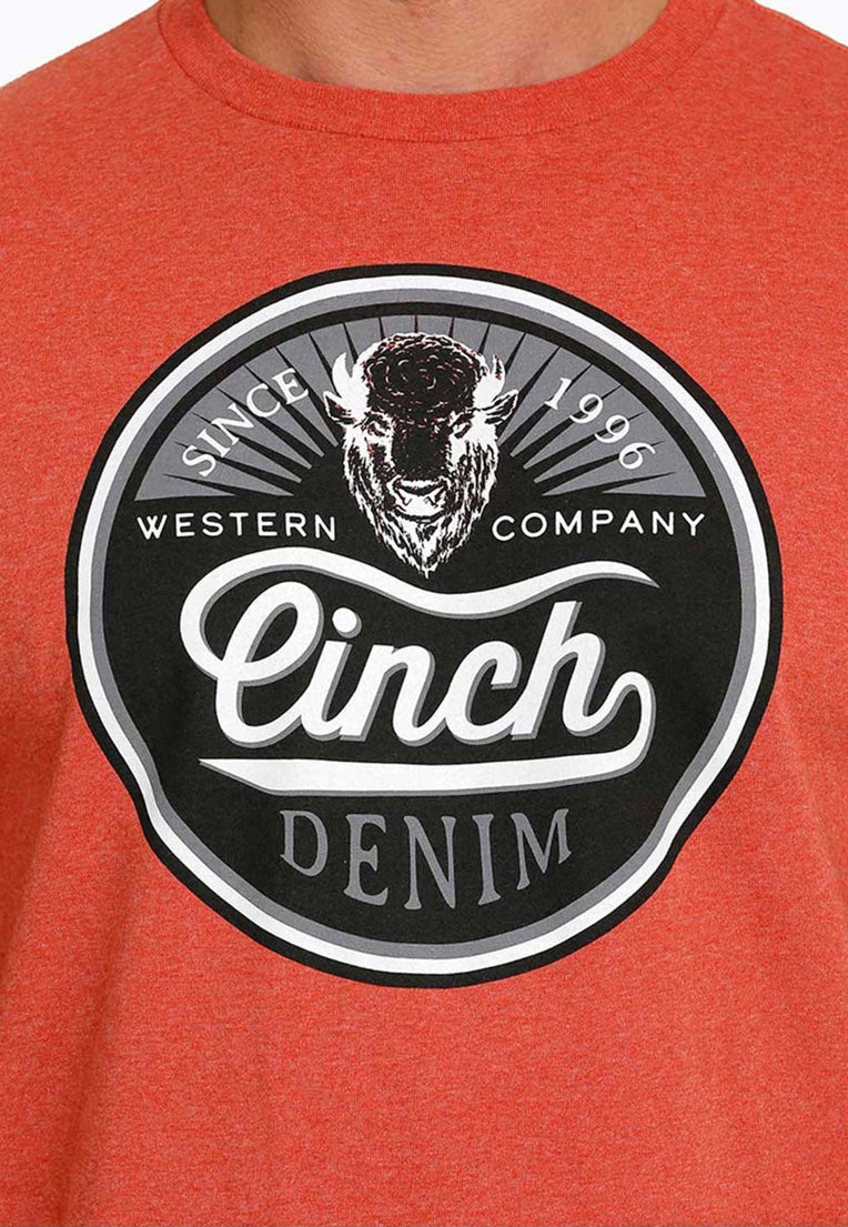 Shirt Men’s Cinch Heather Orange Shirt MTT1690544