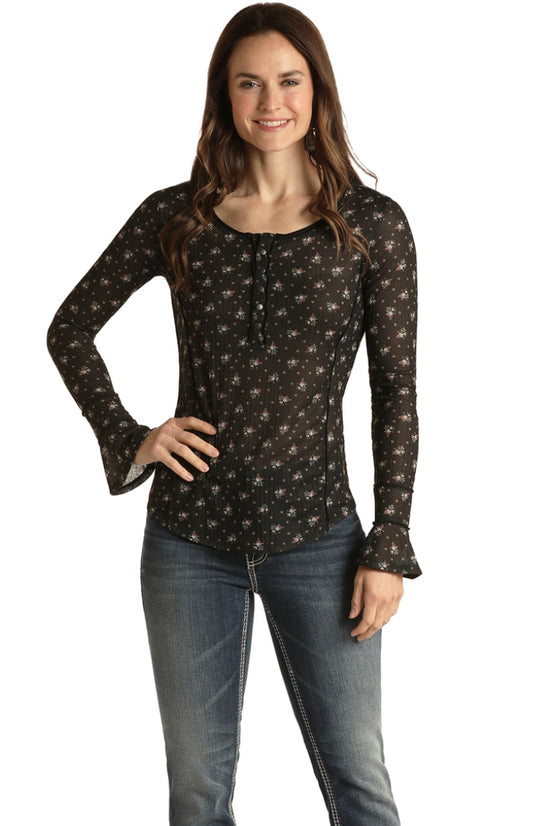 Shirt Women’s Rock&Roll Disty Print Shirt WLWT52R0TD