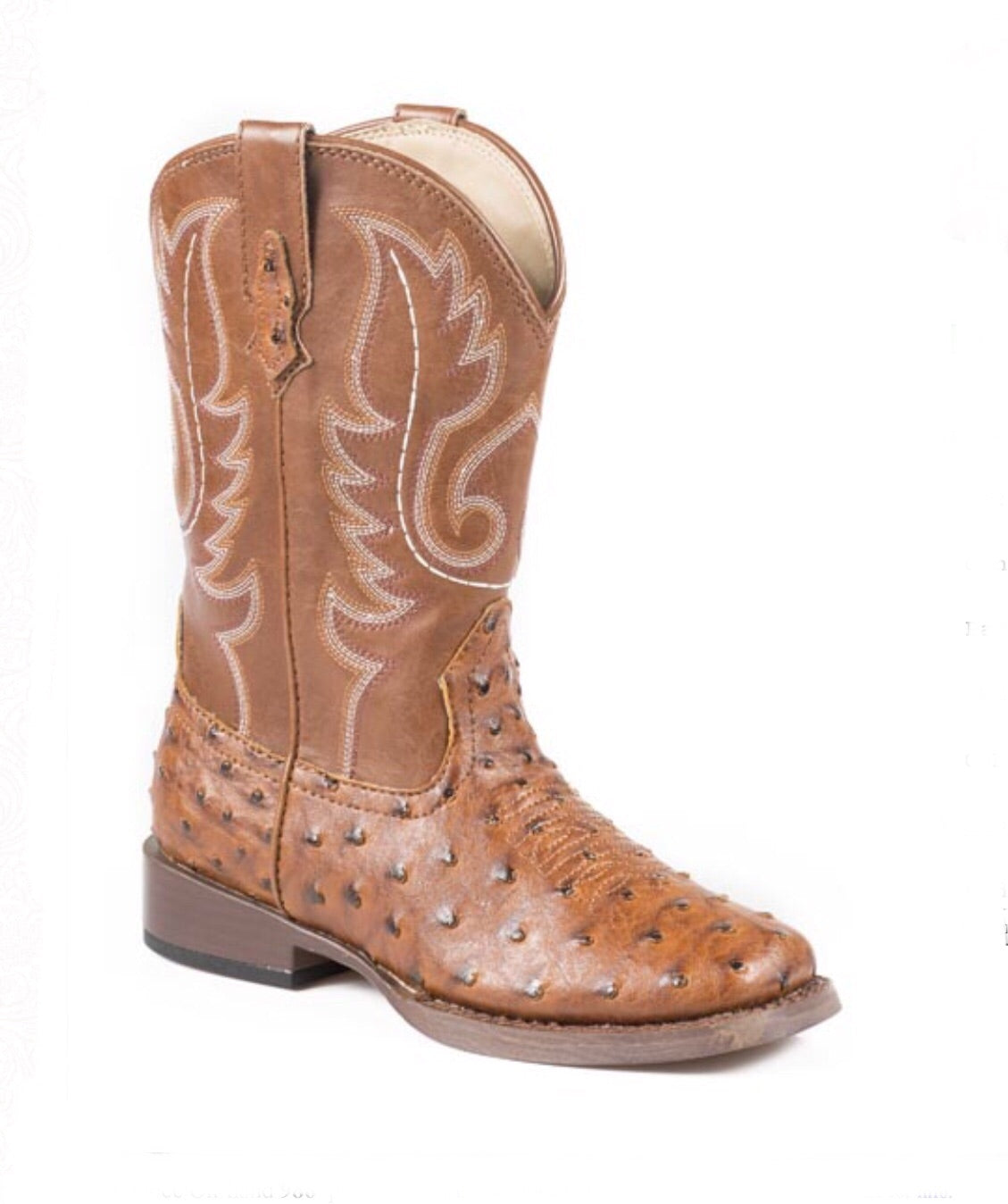 Boots Kid’s, for baby, toddlers and youth, Ostrich tan Bumps 09-016-1900-0807, 09-017-1900-0807, 09-018-1900-0807,