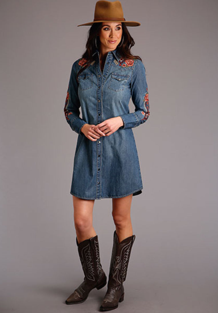 Dresses Women's Stetson Denim Shirt Dress 11-057-0594-6027 Shop Wild West Dresses Women's Stetson Denim Shirt Dress 11-057-0594-6027 Shop Wild West