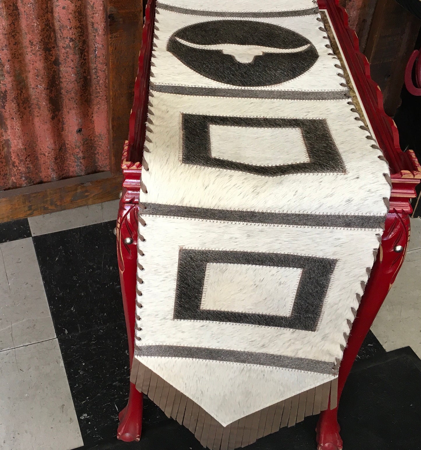Home decor cowhide table runner giftware 64878007. 64878006. 64878005 cowhides