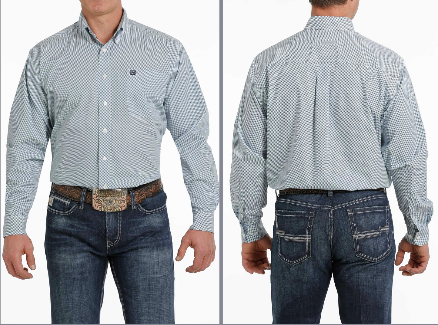 Shirts Men's Cinch Cream MTW1105305 FOUU-EE