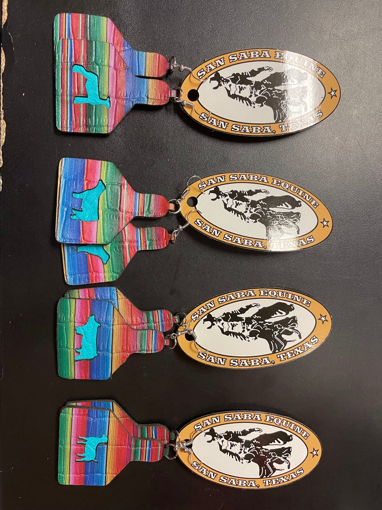 Jewelry Cow tag Shaped Earrings CS0085NP