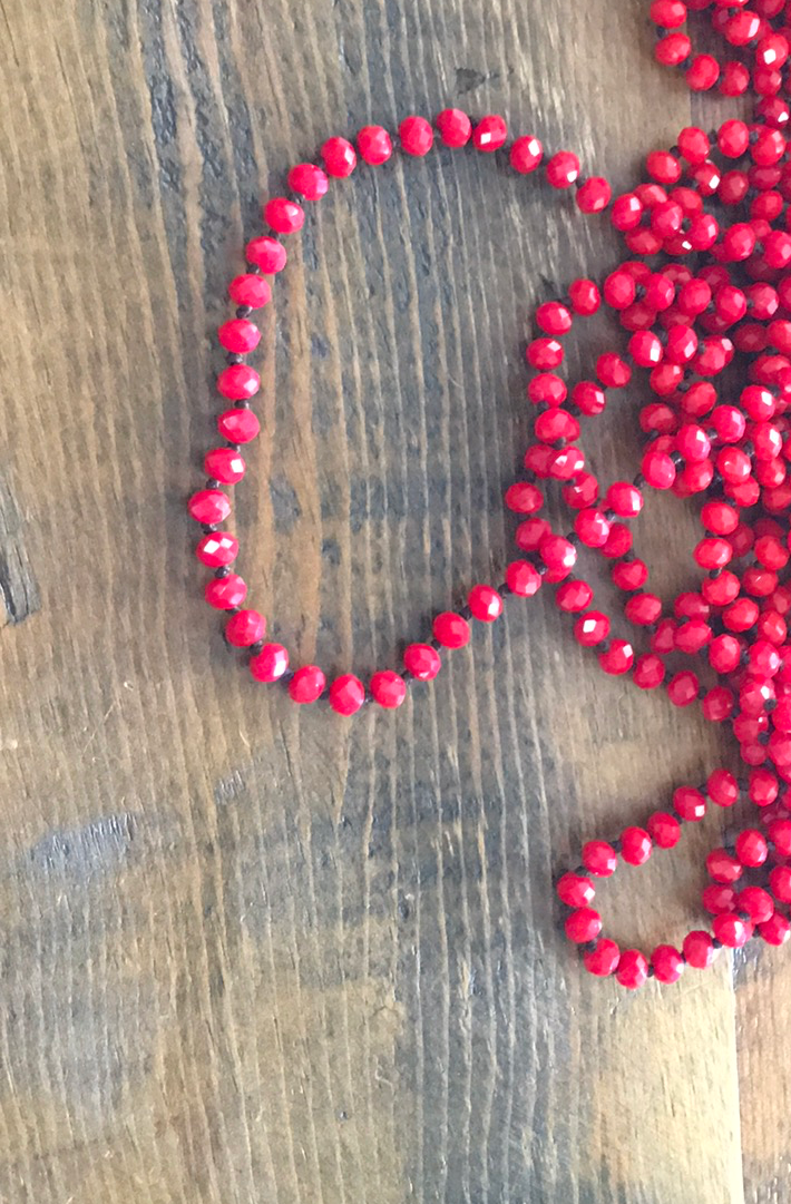 Necklaces sparkle beads in different colors RZN36005