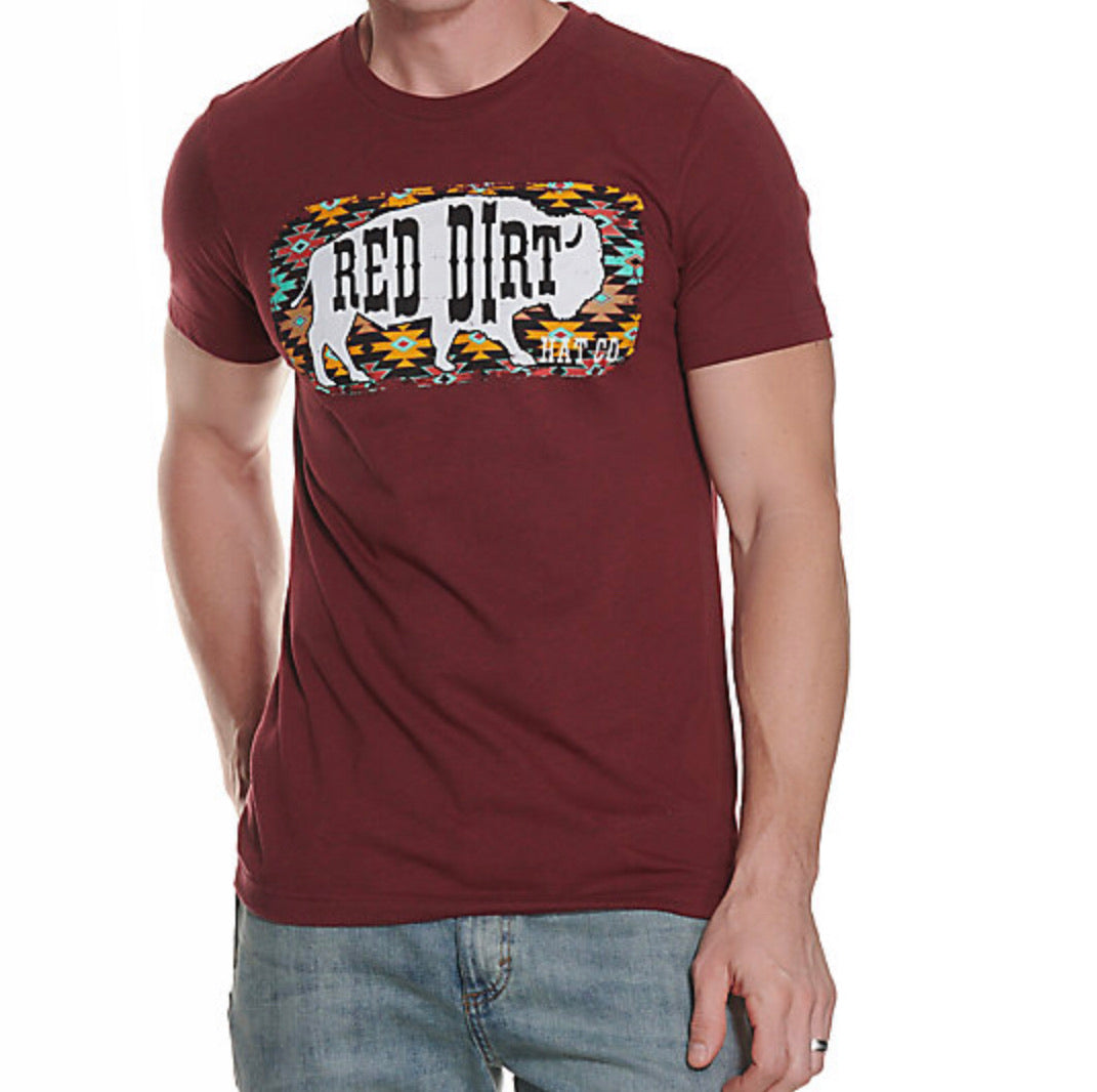 Shirts Men’s Red Dirt Hat Co. Great White Maroon Buffalo