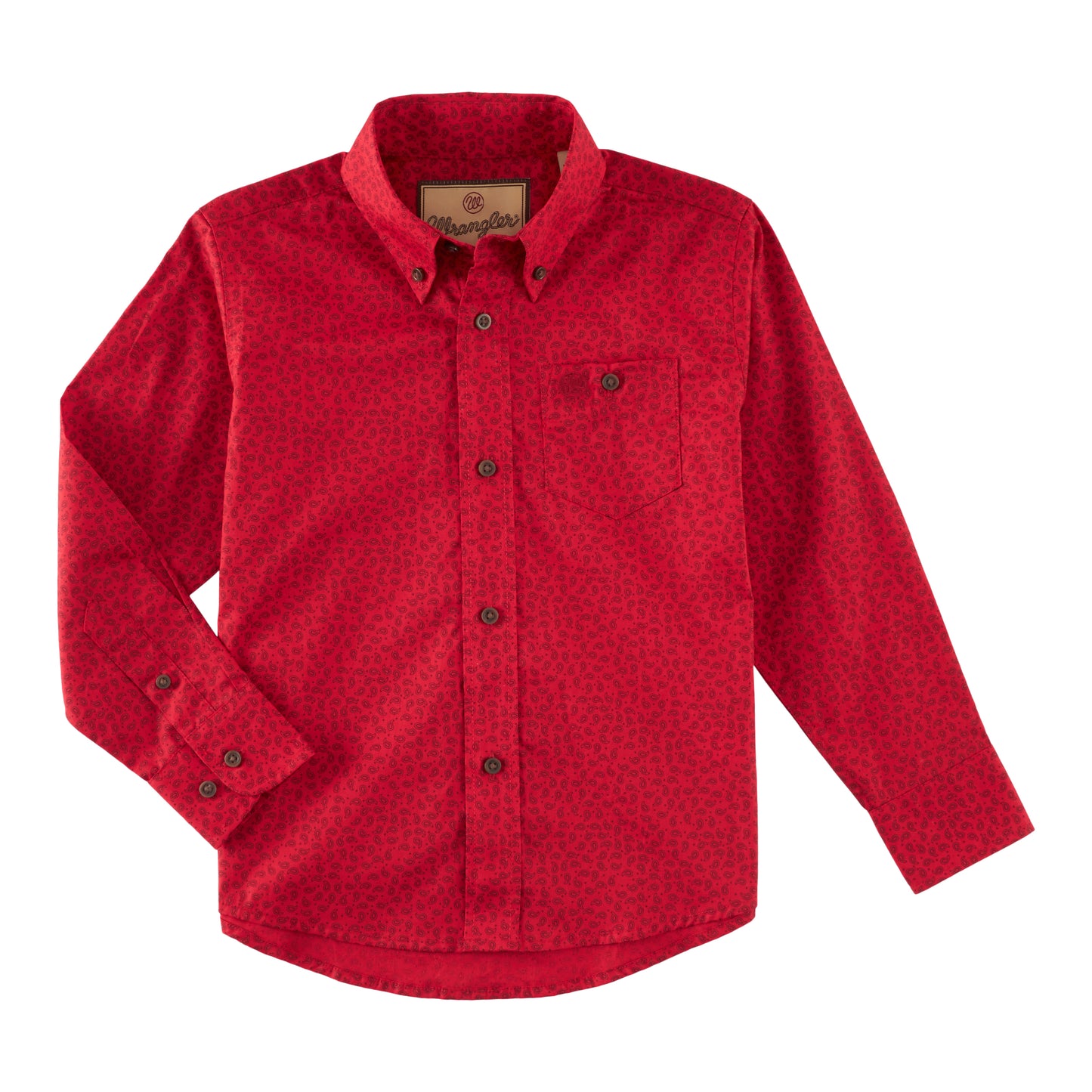 Shirts Boys Wrangler Long Sleeve Button Red Print 112318974