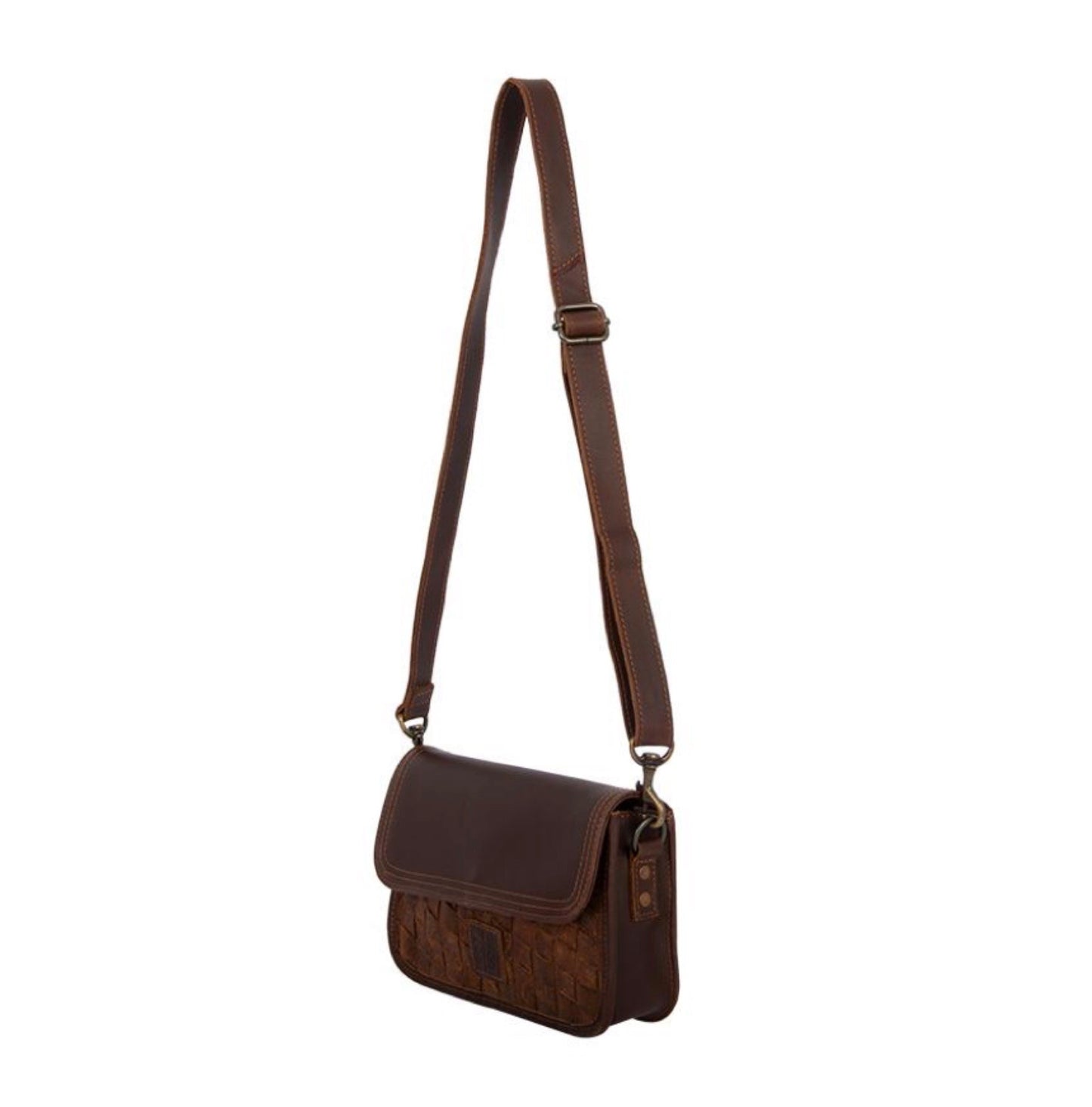 Purse genuine leather BASKET WEAVE CROSSBODY STS36326 sTs Ranchwear
