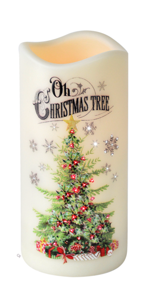 Giftware Oh Christmas Tree Faux Candle MX185511