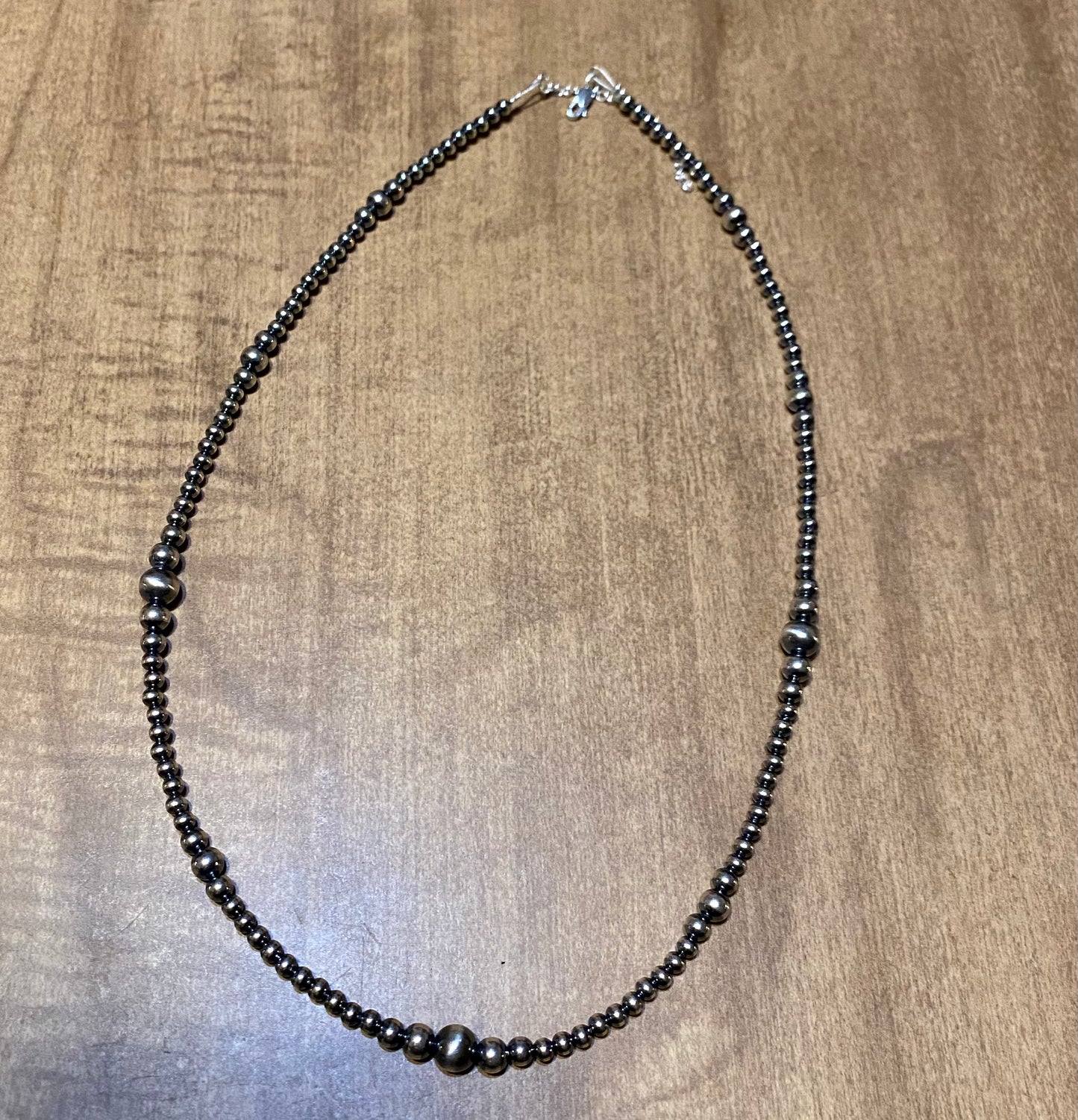 Jewelry 22 inch 4 mm Navajo pearl graduated necklace Accessories NEC-NAV-132