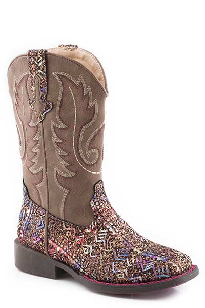 Boots Kids Glitter Aztec Brown 09-017-1225-2986 ,09-016-1225-2986, 09-018-1225-2986