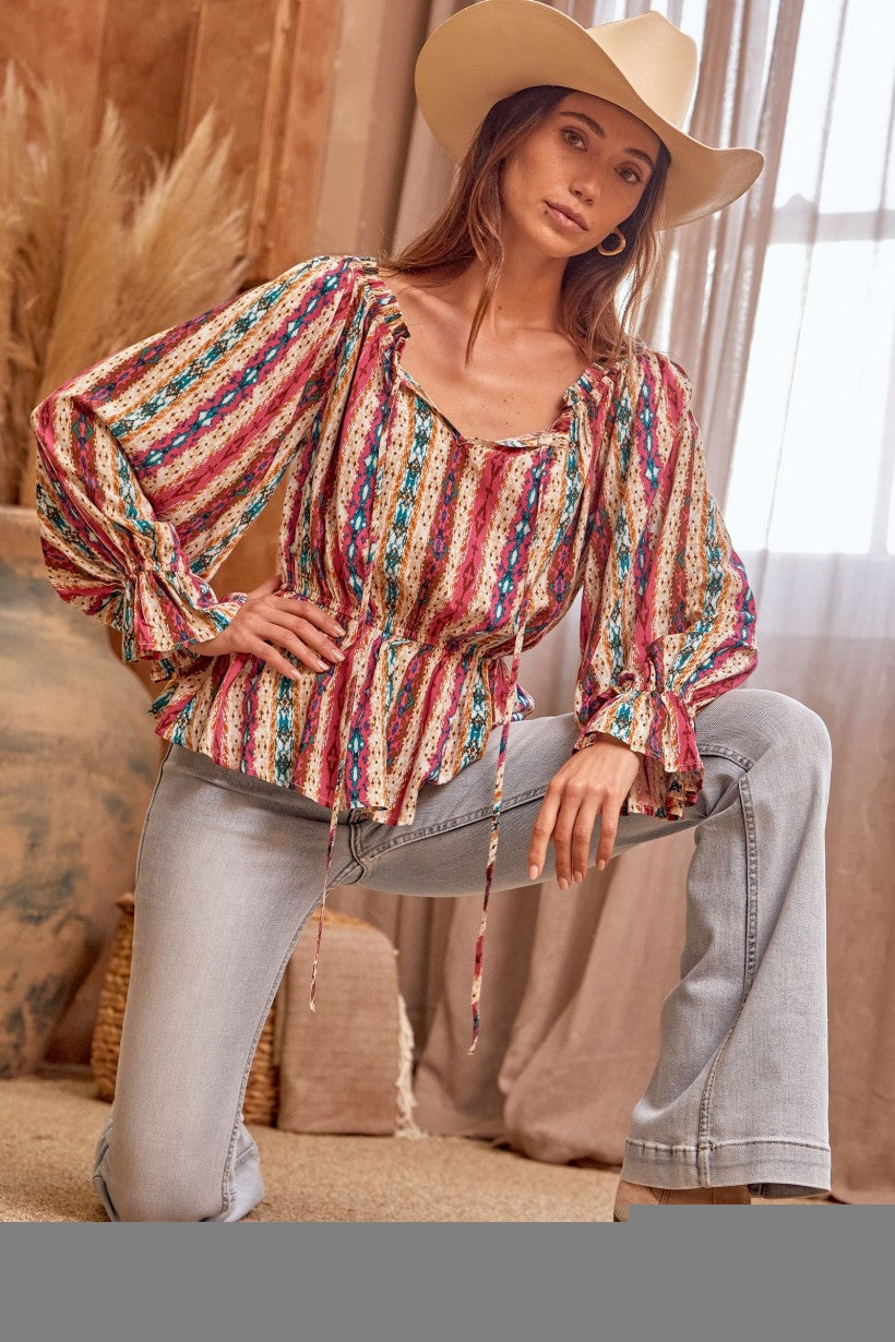 Women’s Shirt Printed Aztec T10735