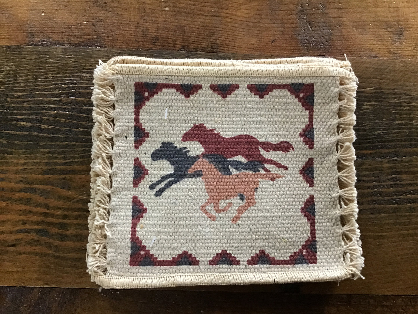 Six piece trivet set running horse or southwest design