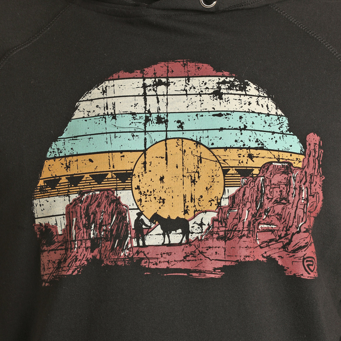 Outerwear Men’s Rock&Roll Denim Graphic Hoodie